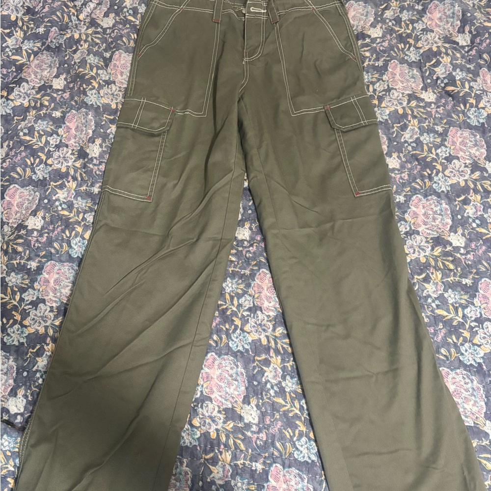 True Religion Men's Green Cargo Pants